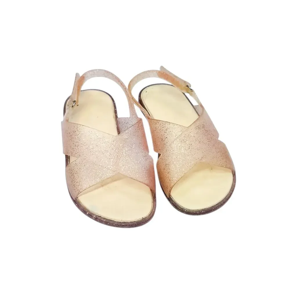 Old Navy Girls' Pink Glitter Crossband Sandals - Size 10